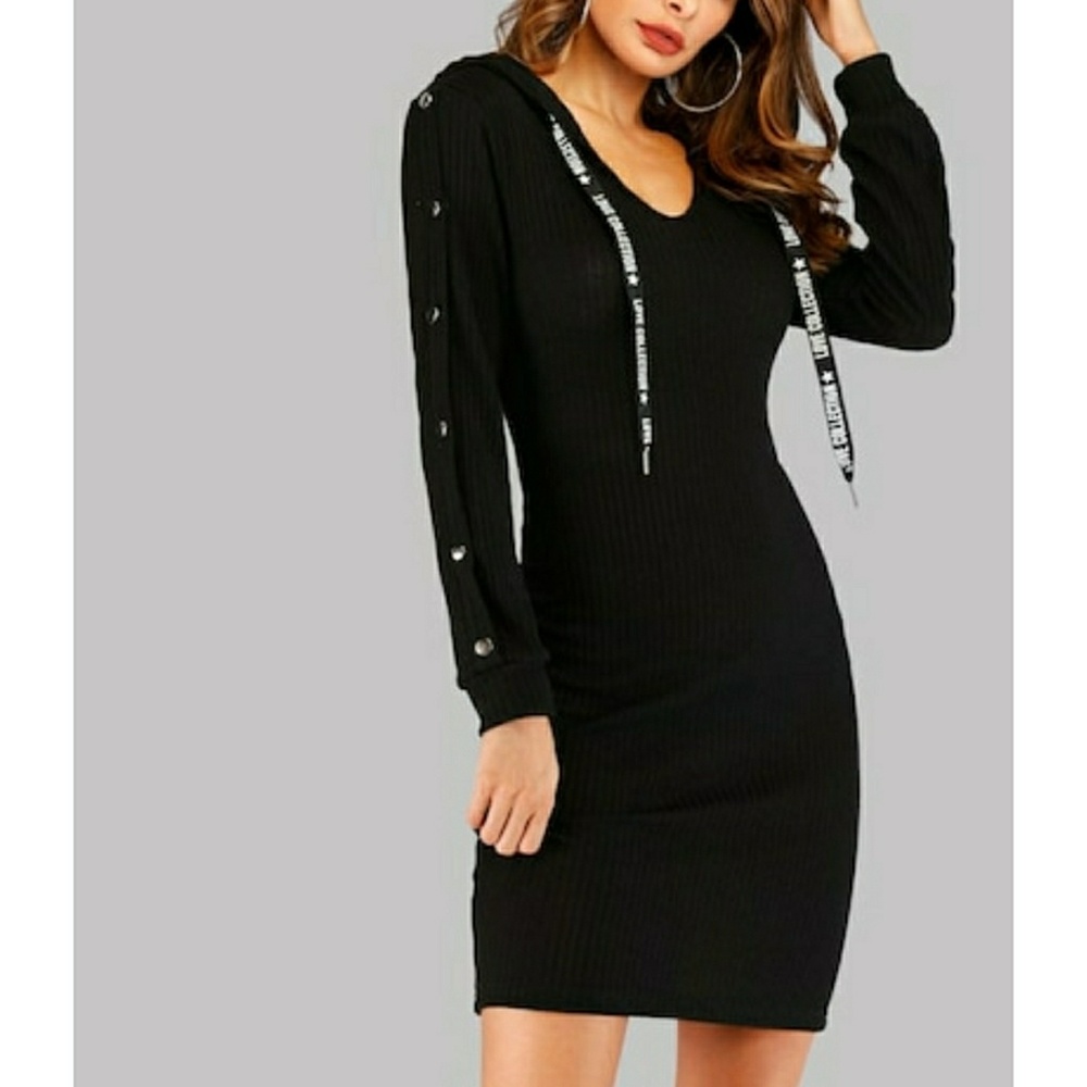 ⬇️VIVA | Hooded Sweater Dress - Picture 3 of 6